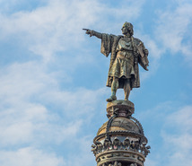 Estatua de Cristóbal Colón en Barcelona